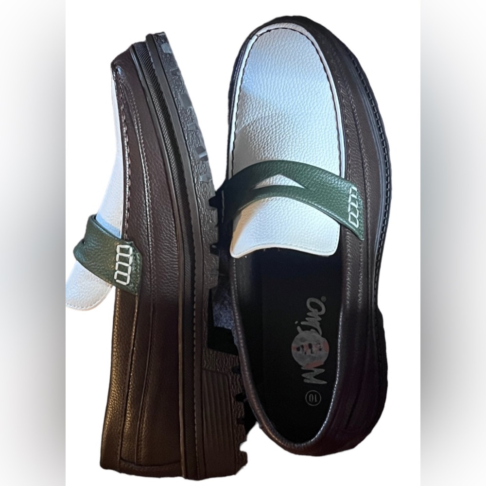 Green and White Shoes